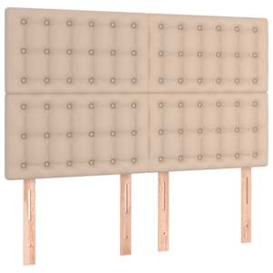Čelo postele s LED cappuccino 144x5x118/128 cm umělá kůže - obrázek 4