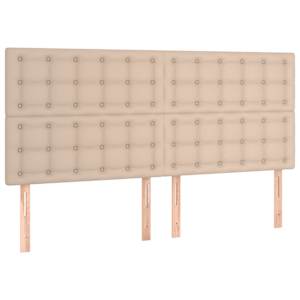 Čelo postele s LED cappuccino 160x5x118/128 cm umělá kůže - obrázek 4