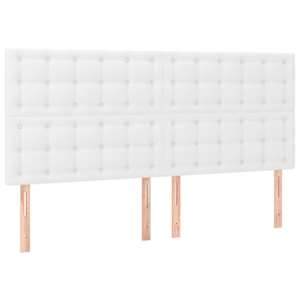 Čelo postele s LED bílé 180x5x118/128 cm umělá kůže - obrázek 4