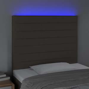 Čelo postele s LED taupe 90x5x118/128 cm textil - obrázek 3