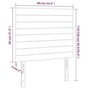 Čelo postele s LED modré 90x5x118/128 cm textil - obrázek 6