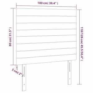 Čelo postele s LED taupe 100x5x118/128 cm textil - obrázek 6