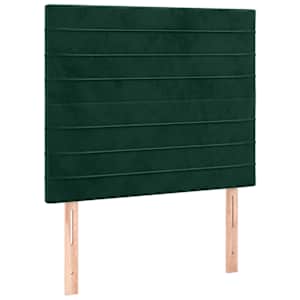 Čelo postele s LED tmavě zelená 90x5x118/128 cm samet - obrázek 4