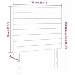 Čelo postele s LED růžové 100x5x118/128 cm samet - obrázek 6