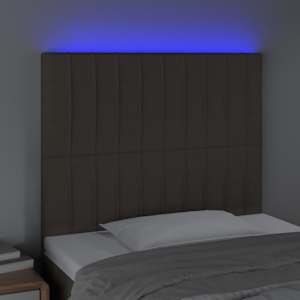 Čelo postele s LED taupe 100x5x118/128 cm textil - obrázek 3