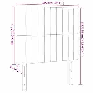 Čelo postele s LED modré 100x5x118/128 cm textil - obrázek 6
