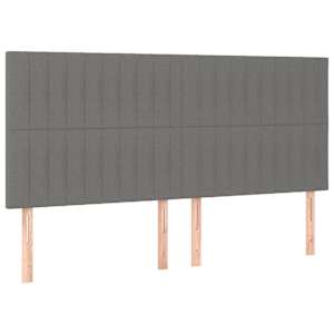 Čelo postele s LED tmavě šedé 180x5x118/128 cm textil - obrázek 4