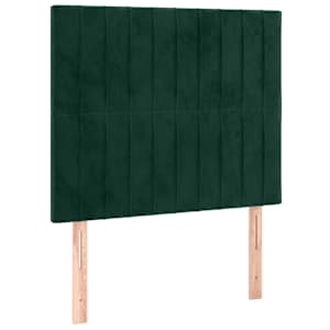 Čelo postele s LED tmavě zelená 100x5x118/128 cm samet - obrázek 3