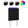 vidaXL LED-voodipeats, must, 80x7x118/128 cm, kangas