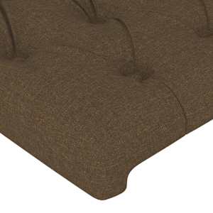 Čelo postele s LED tmavě hnědé 80x7x118/128 cm textil - obrázek 5
