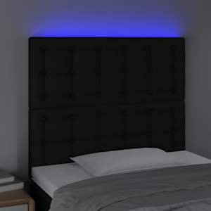 Čelo postele s LED černé 100x5x118/128 cm textil - obrázek 3