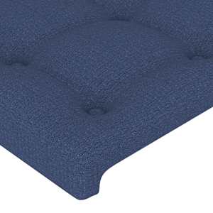 Čelo postele s LED modrá 200x5x118/128 cm textil - obrázek 5