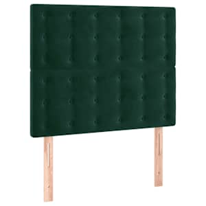 Čelo postele s LED tmavě zelená 80x5x118/128 cm samet - obrázek 3