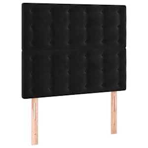 Čelo postele s LED černé 90x5x118/128 cm samet - obrázek 4