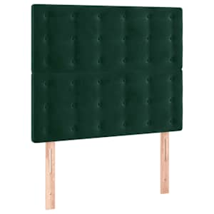 Čelo postele s LED tmavě zelená 90x5x118/128 cm samet - obrázek 3