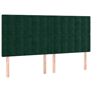 Čelo postele s LED tmavě zelená 160x5x118/128 cm samet - obrázek 3