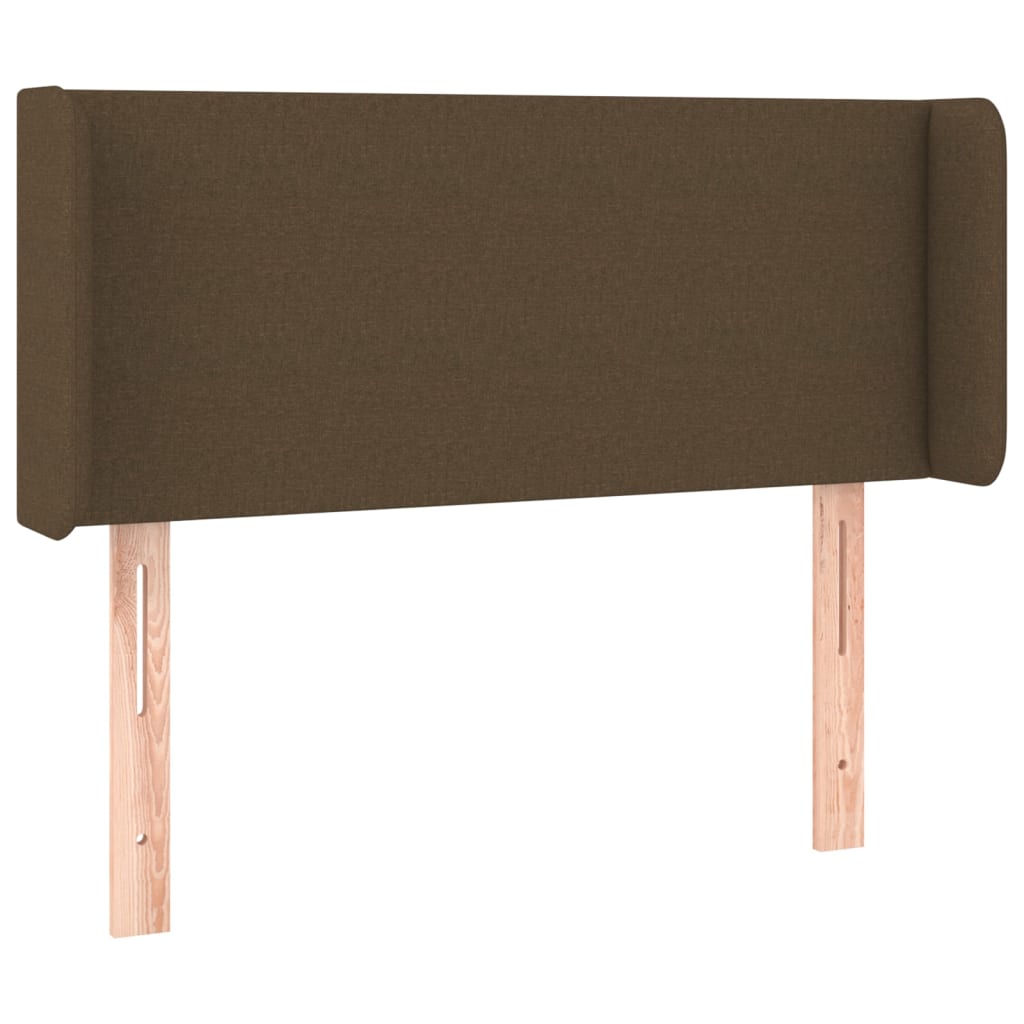 vidaXL Hoofdbord LED 83x16x78/88 cm stof donkerbruin afbeelding