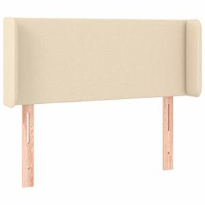 Čelo postele s LED krémové 83 x 16 x 78/88 cm textil - obrázek 3