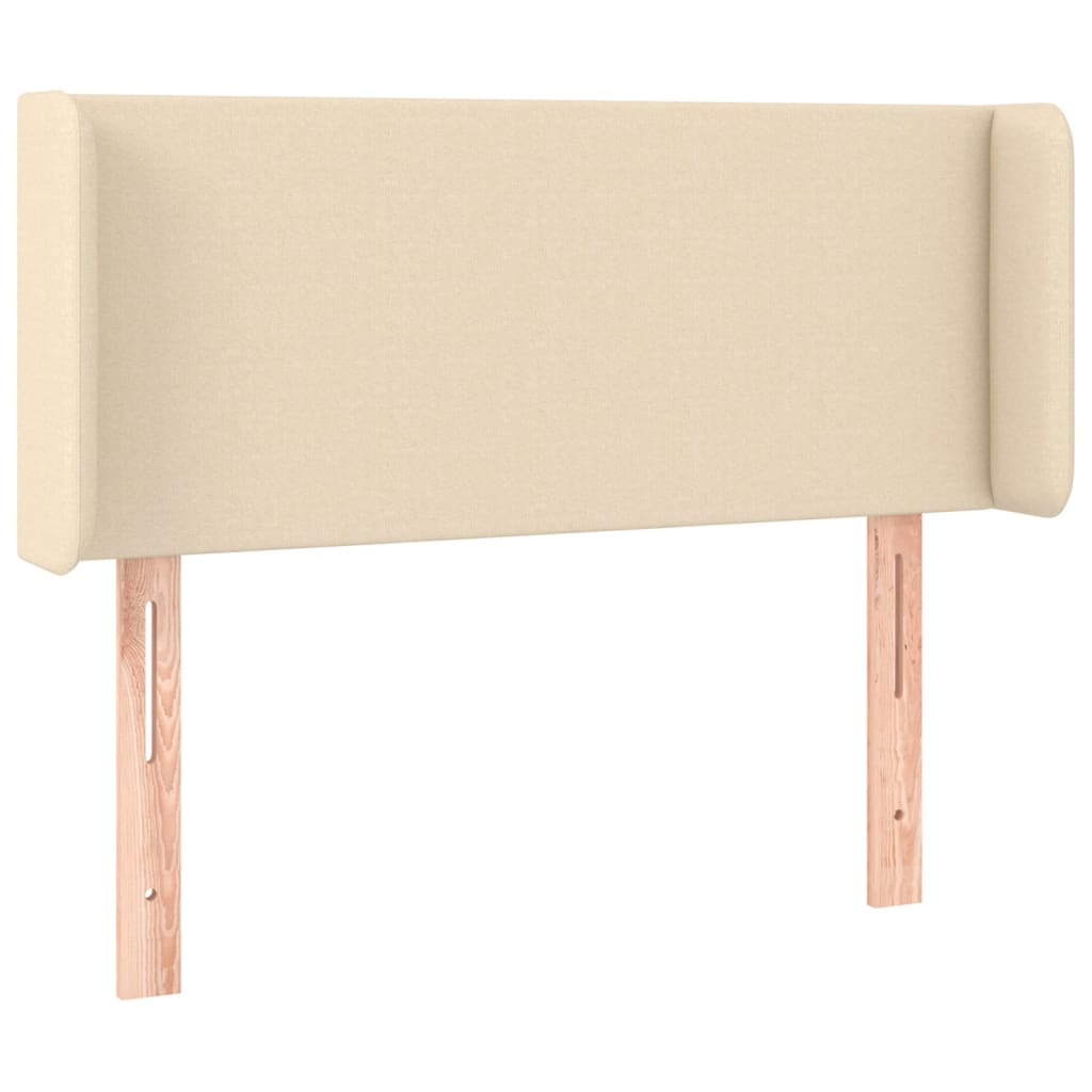 vidaXL Hoofdbord LED 103x16x78/88 cm stof crèmekleurig afbeelding