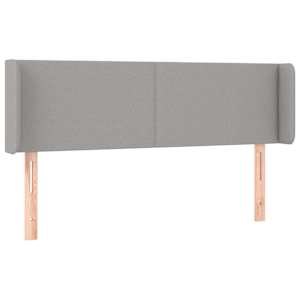 Čelo postele s LED světle šedé 147 x 16 x 78/88 cm textil - obrázek 3