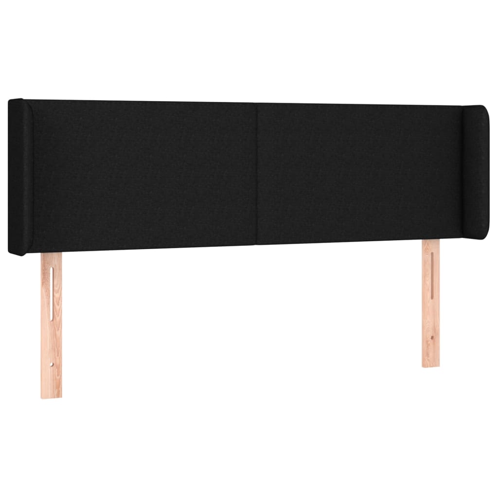vidaXL Hoofdbord LED 147x16x78/88 cm stof zwart afbeelding