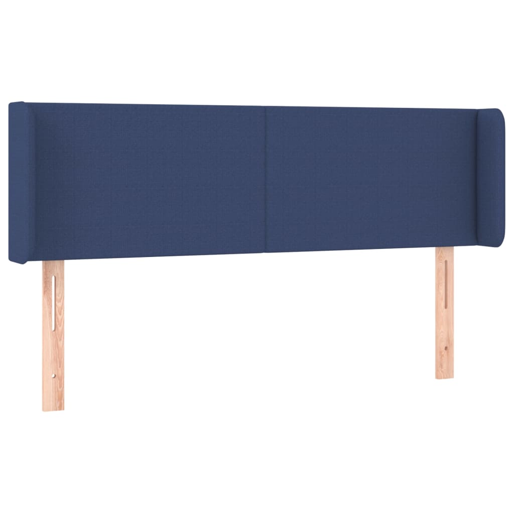 vidaXL Hoofdbord LED 147x16x78/88 cm stof blauw