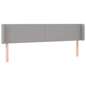 Čelo postele s LED světle šedé 183 x 16 x 78/88 cm textil - obrázek 3