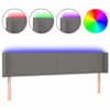vidaXL LED-voodipeats, tumehall, 183x16x78/88 cm, kangas