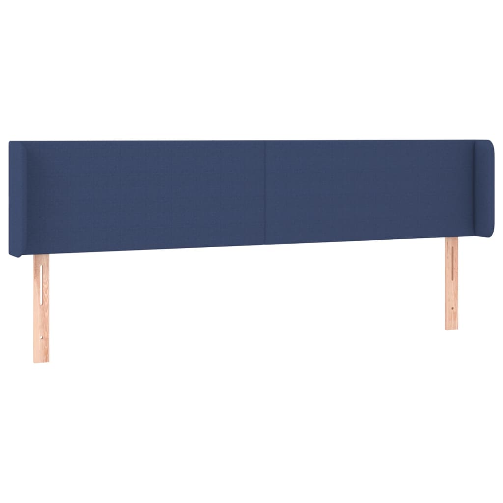 vidaXL Hoofdbord LED 203x16x78/88 cm stof blauw