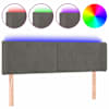 vidaXL LED-voodipeats, tumehall, 147x16x78/88 cm, samet