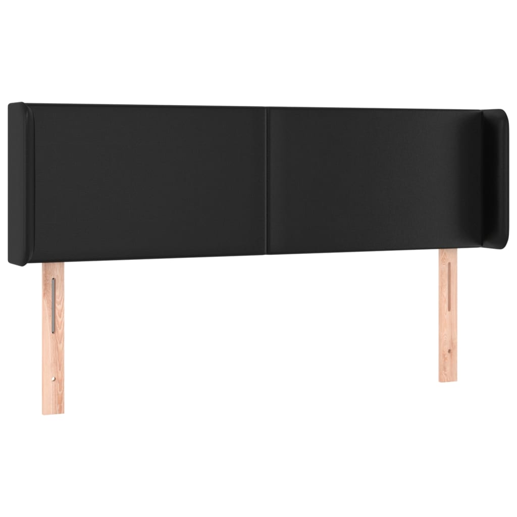 vidaXL Hoofdbord LED 147x16x78/88 cm kunstleer zwart afbeelding