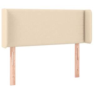 Čelo postele s LED krémové 83 x 16 x 78/88 cm textil - obrázek 12