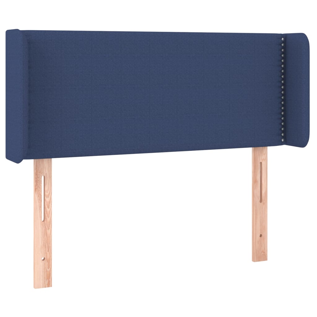 vidaXL Hoofdbord LED 83x16x78/88 cm stof blauw