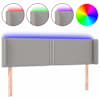 vidaXL LED-voodipeats, helehall, 147x16x78/88 cm, kangas