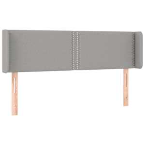 Čelo postele s LED světle šedé 147 x 16 x 78/88 cm textil - obrázek 3