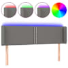 vidaXL LED-voodipeats, tumehall, 147x16x78/88 cm, kangas