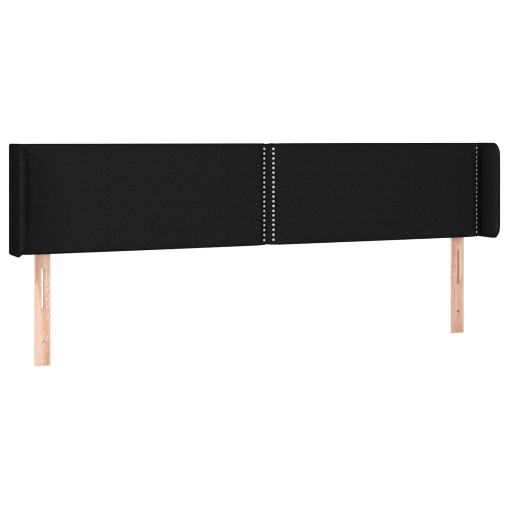 vidaXL Hoofdbord LED 183x16x78/88 cm stof zwart afbeelding