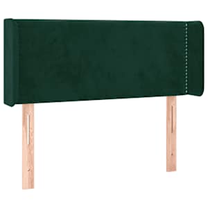 Čelo postele s LED tmavě zelené 93 x 16 x 78/88 cm samet - obrázek 3