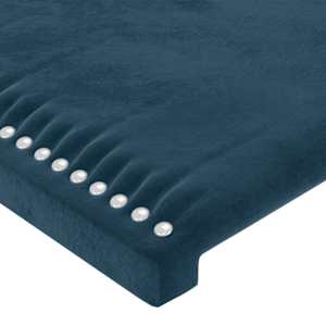Čelo postele s LED tmavě modré 163 x 16 x 78/88 cm samet - obrázek 5