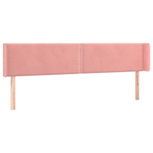 Čelo postele s LED růžové 163 x 16 x 78/88 cm samet - obrázek 3