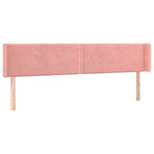Čelo postele s LED růžové 183 x 16 x 78/88 cm samet - obrázek 3