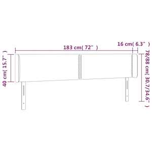Čelo postele s LED růžové 183 x 16 x 78/88 cm samet - obrázek 6