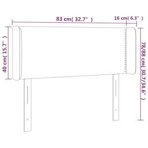 Čelo postele s LED cappuccino 83 x 16 x 78/88 cm umělá kůže - obrázek 6