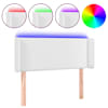 vidaXL LED-voodipeats, valge, 103x16x78/88 cm, kunstnahk