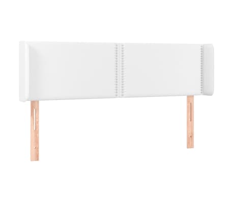 vidaXL Hoofdbord LED 147x16x78/88 cm kunstleer wit