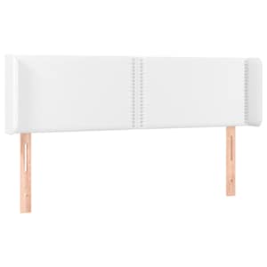 vidaXL Hoofdbord LED 147x16x78/88 cm kunstleer wit