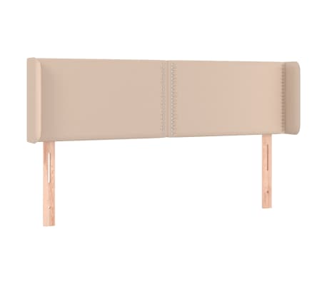 vidaXL LED Kopfteil Cappuccino-Braun 147x16x78/88 cm Kunstleder