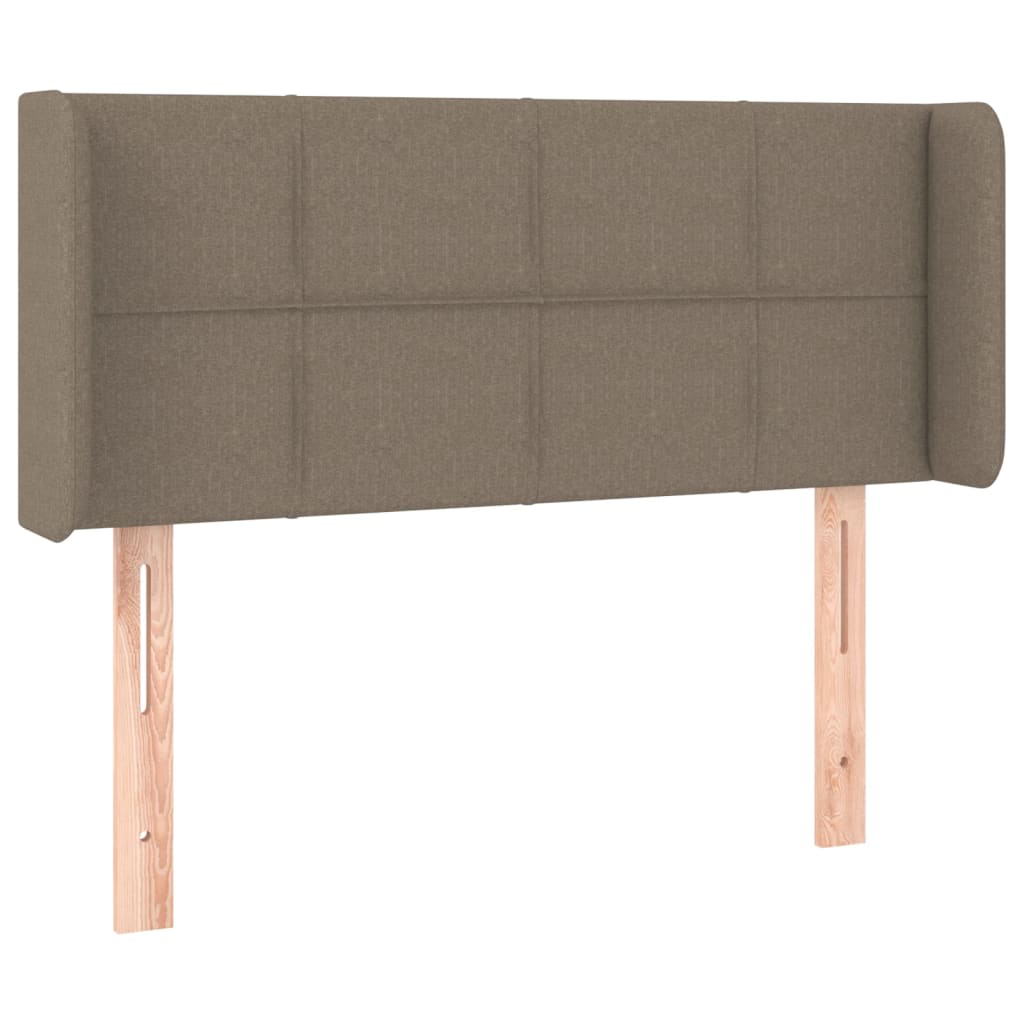 vidaXL Zagłówek do łóżka z LED, taupe, 83x16x78/88 cm, tkanina