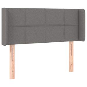 Čelo postele s LED tmavě šedé 93 x 16 x 78/88 cm textil - obrázek 3