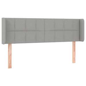 Čelo postele s LED světle šedé 147 x 16 x 78/88 cm textil - obrázek 3